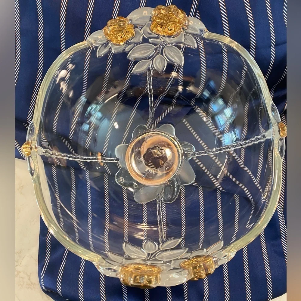 Mikasa Gilded Rose Footed Serving Bowl 9”